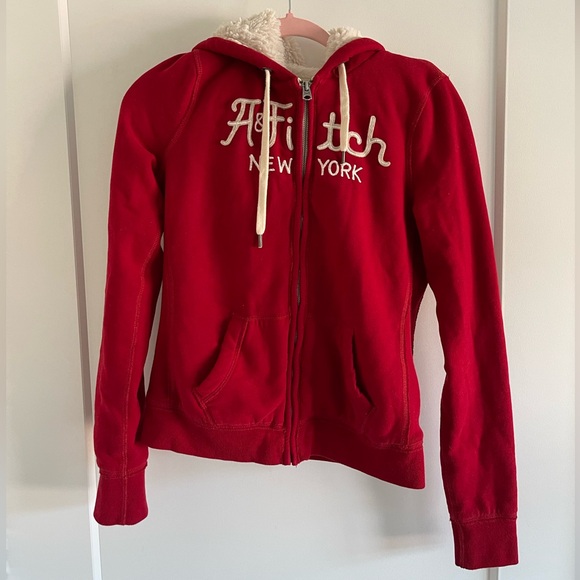 Abercrombie & Fitch Tops - Vintage y2k abercrombie & fitch fur hoodie